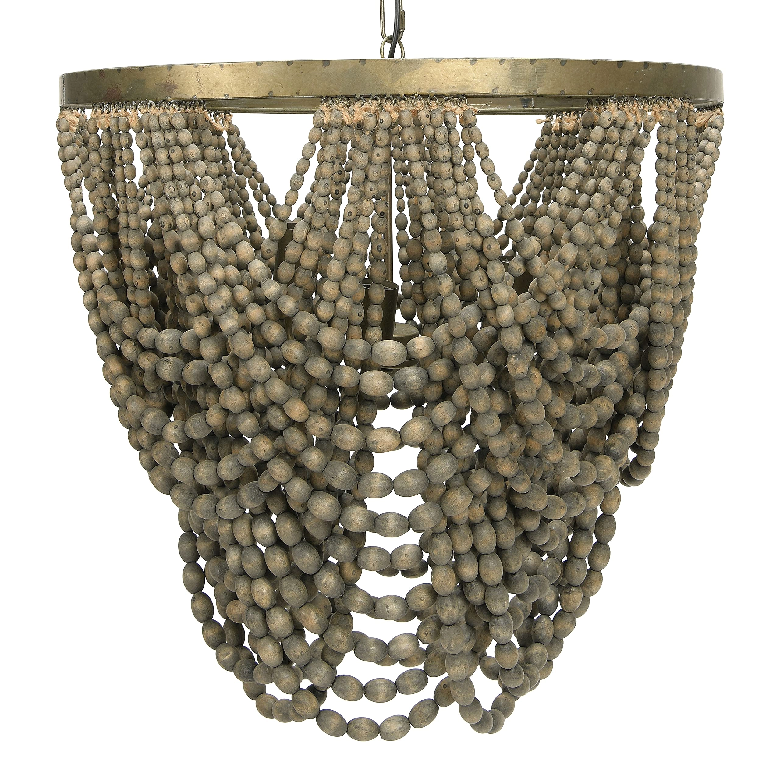 Creative Co-Op Draped Wood Bead Chandelier