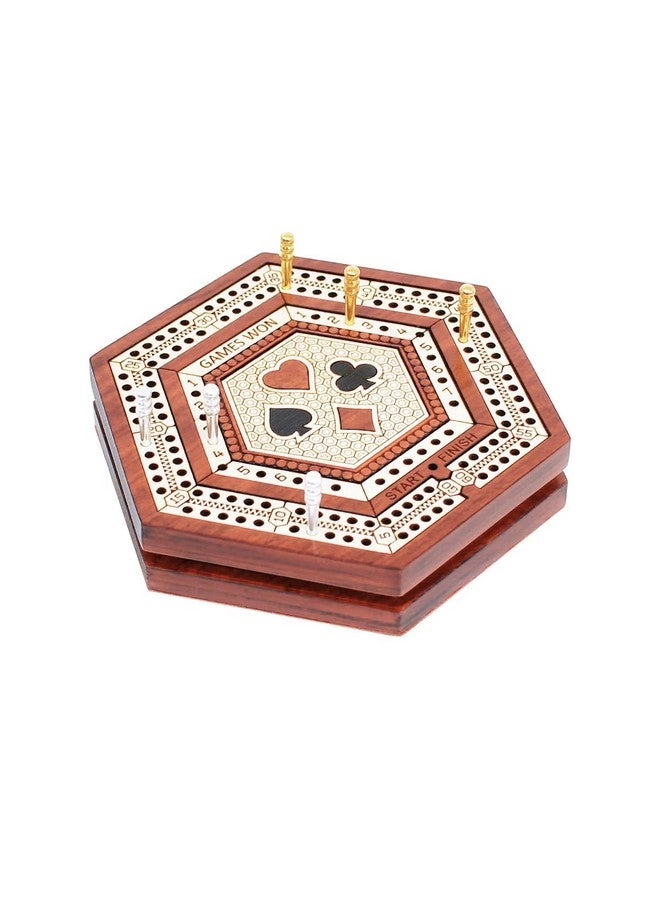 2 Track Cribbage Board - Wooden Travel Pocket Size