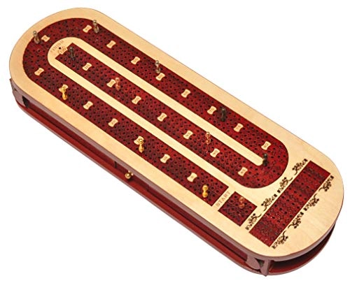 4 Track Cribbage Board - Alphabet E Shape Track Wood
