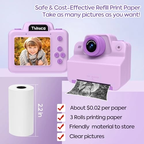 Kids Camera Instant Print - 2.4 Inches Portable