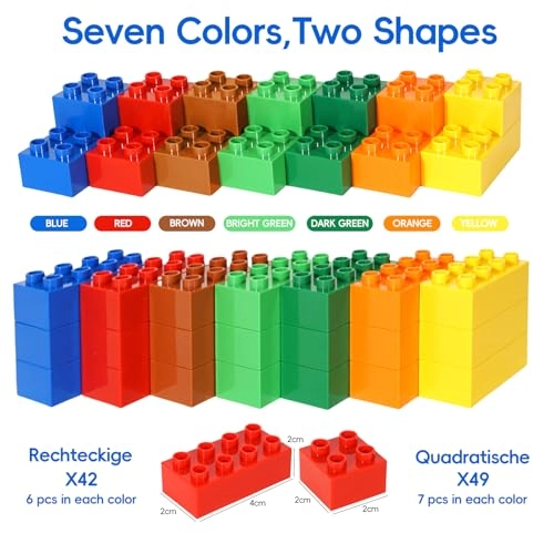 Large Classic Building Blocks Set - 91 pcs