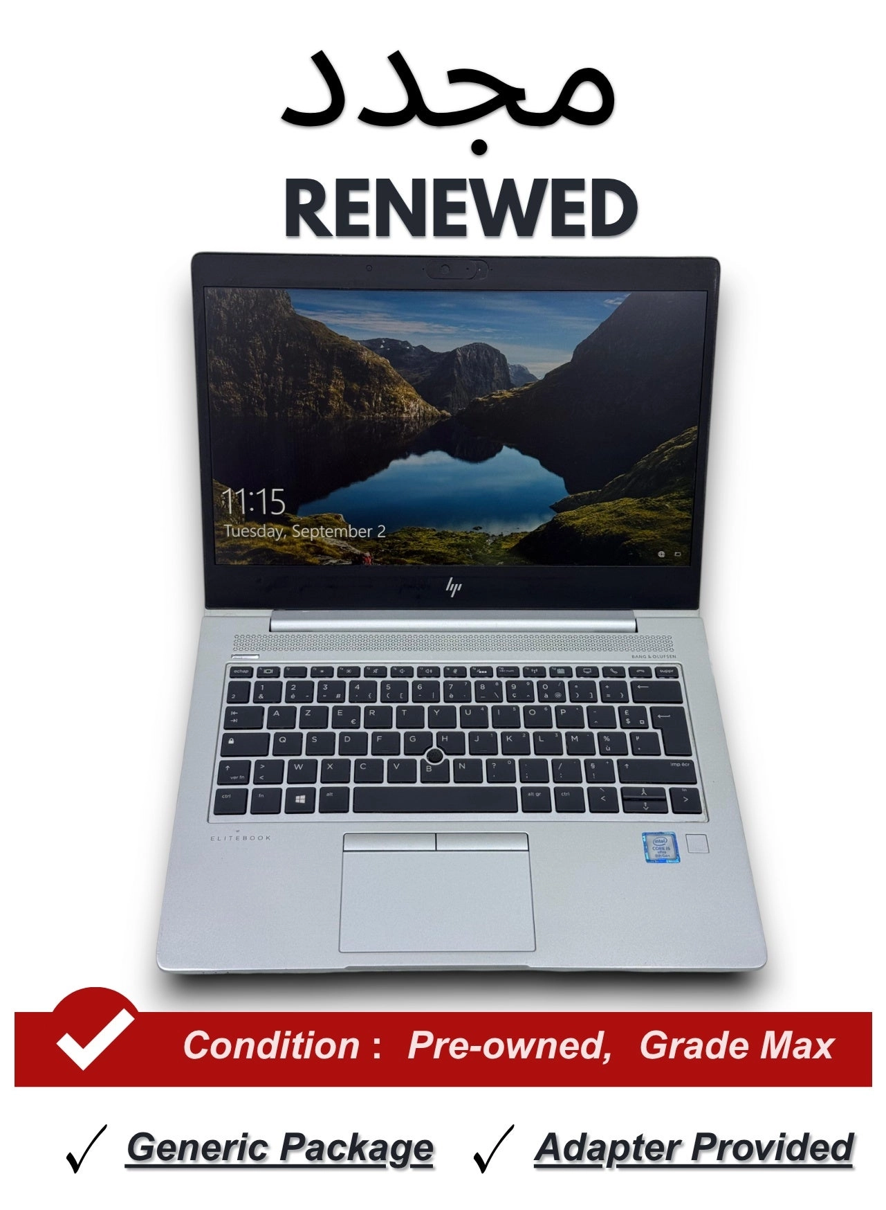 (Renewed) EliteBook 830 G6 - 13'' Core i5-8265U 8GB DDR4 256GB SSD