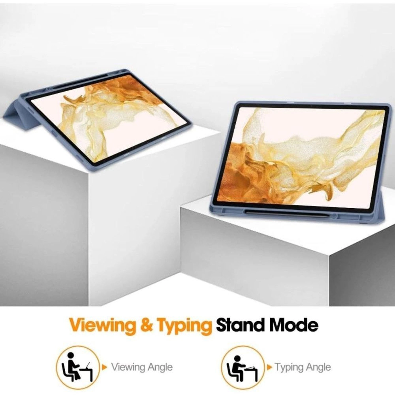 Trifold Case with Pencil Slot for Samsung Galaxy Tab S10 Ultra