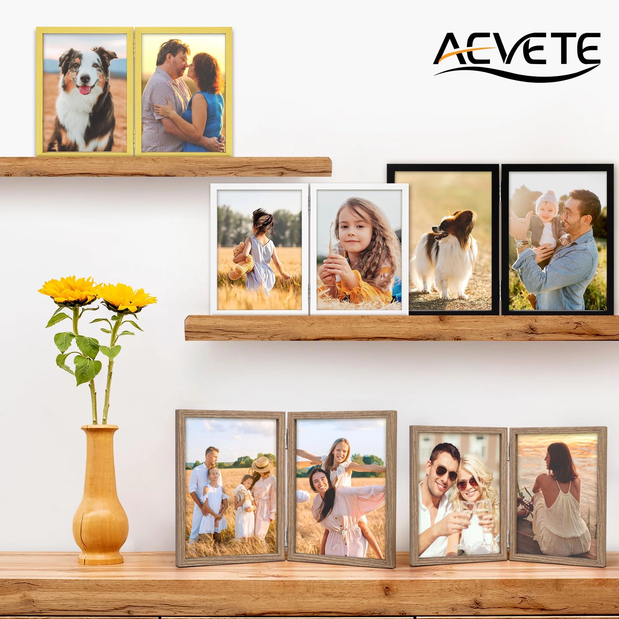Double Picture Frame - 3.5x5 in 2 picture frames