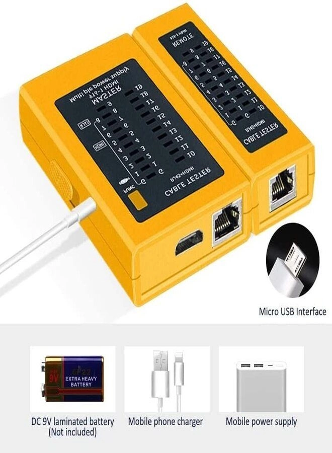 Network Cable Tester - RJ45 RJ11 HDMI continuity open shorted crossed
