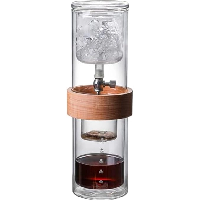 jaffiust Ice Drip - Cold Brew Adjustable Rate Dripper Stainless Steel Filter