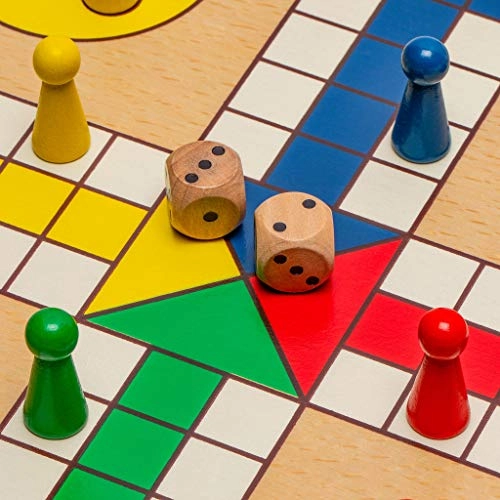 Snakes and Ladders - Wooden Reversible