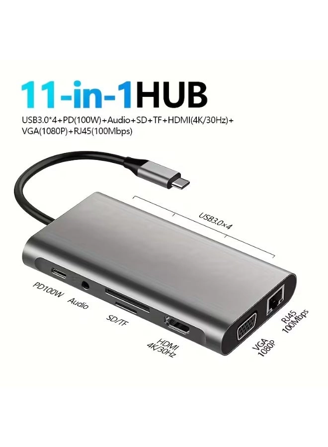 11-in-1 USB-C Hub - USB Type C MacBook Windows Laptop