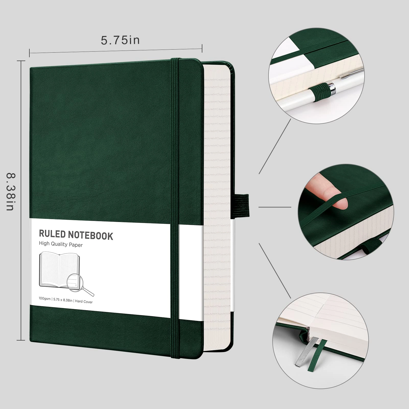 Lined Journal Notebook A5 Hardcover - Lined 320 Pages