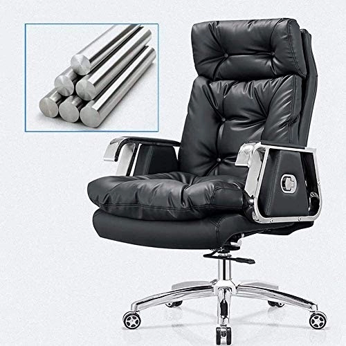 Desk Chair - PU Leather Brown High Back