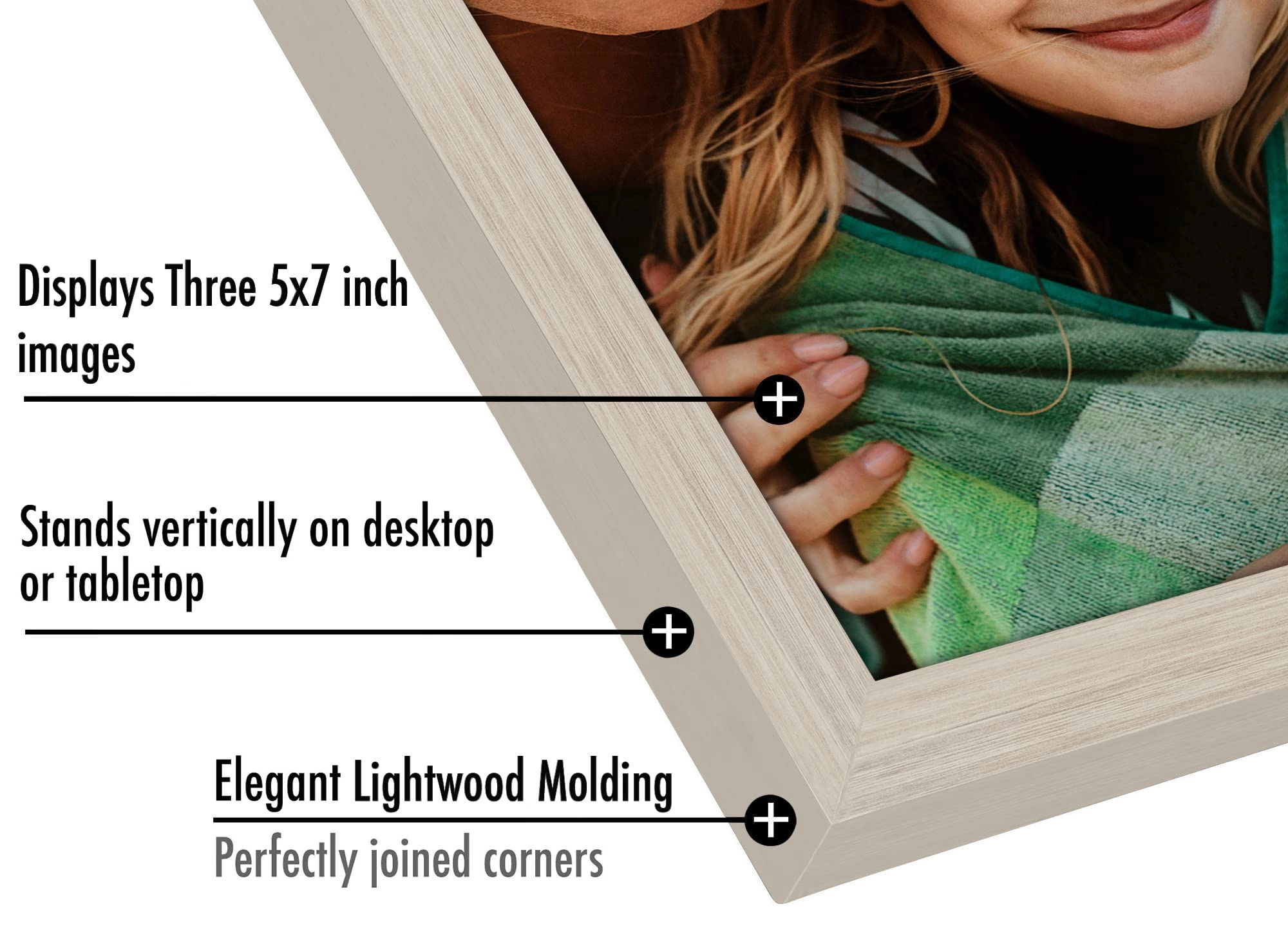 Hinged 3 Picture Frame - 5X7