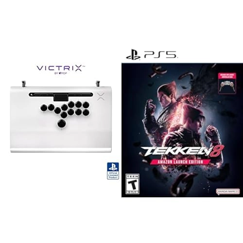 PDP Victrix Pro FS-12 - White + Tekken 8 - PS5