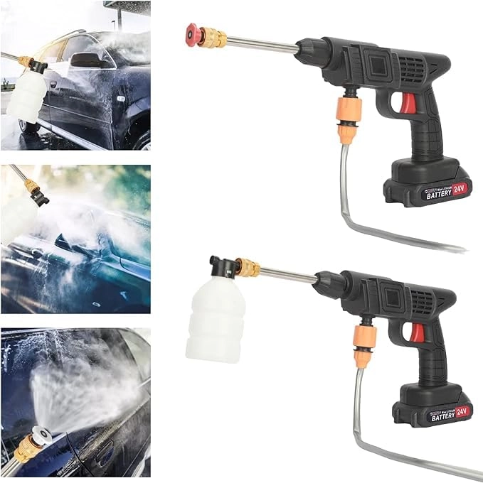 Cordless Portable Pressure Washer Gun - 48V 12000mAh 6 Spray Modes