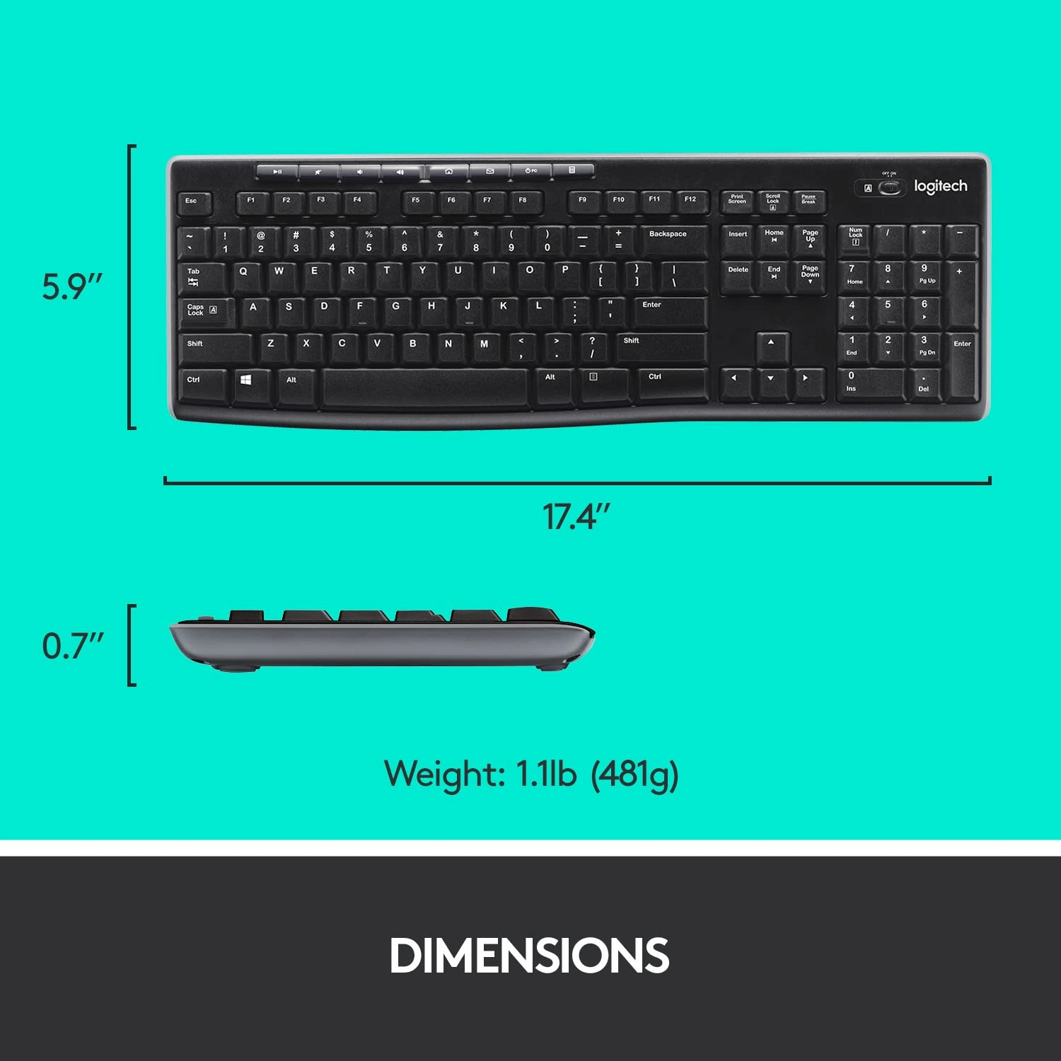 MK270r - QWERTY Wired/Wireless