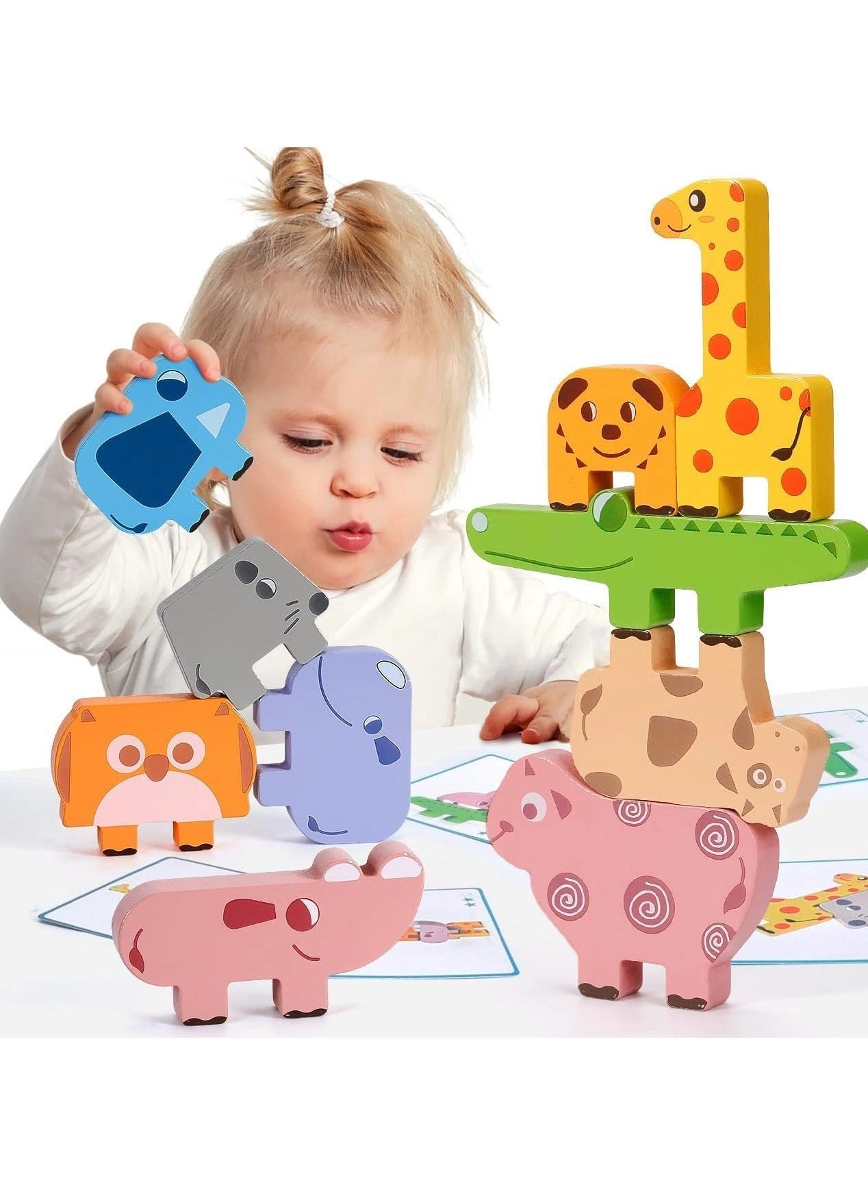 Generic Wooden Animal Blocks - 2-4 Years Old 10 pieces