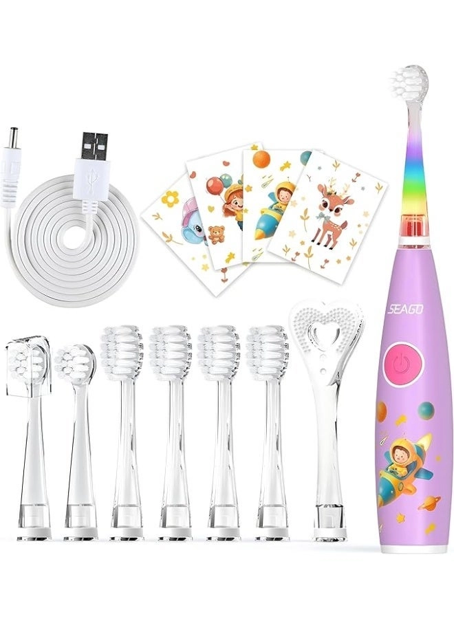 SG-2159 - 8 Soft Toothbrush Heads LED Light 2-Minute Timer
