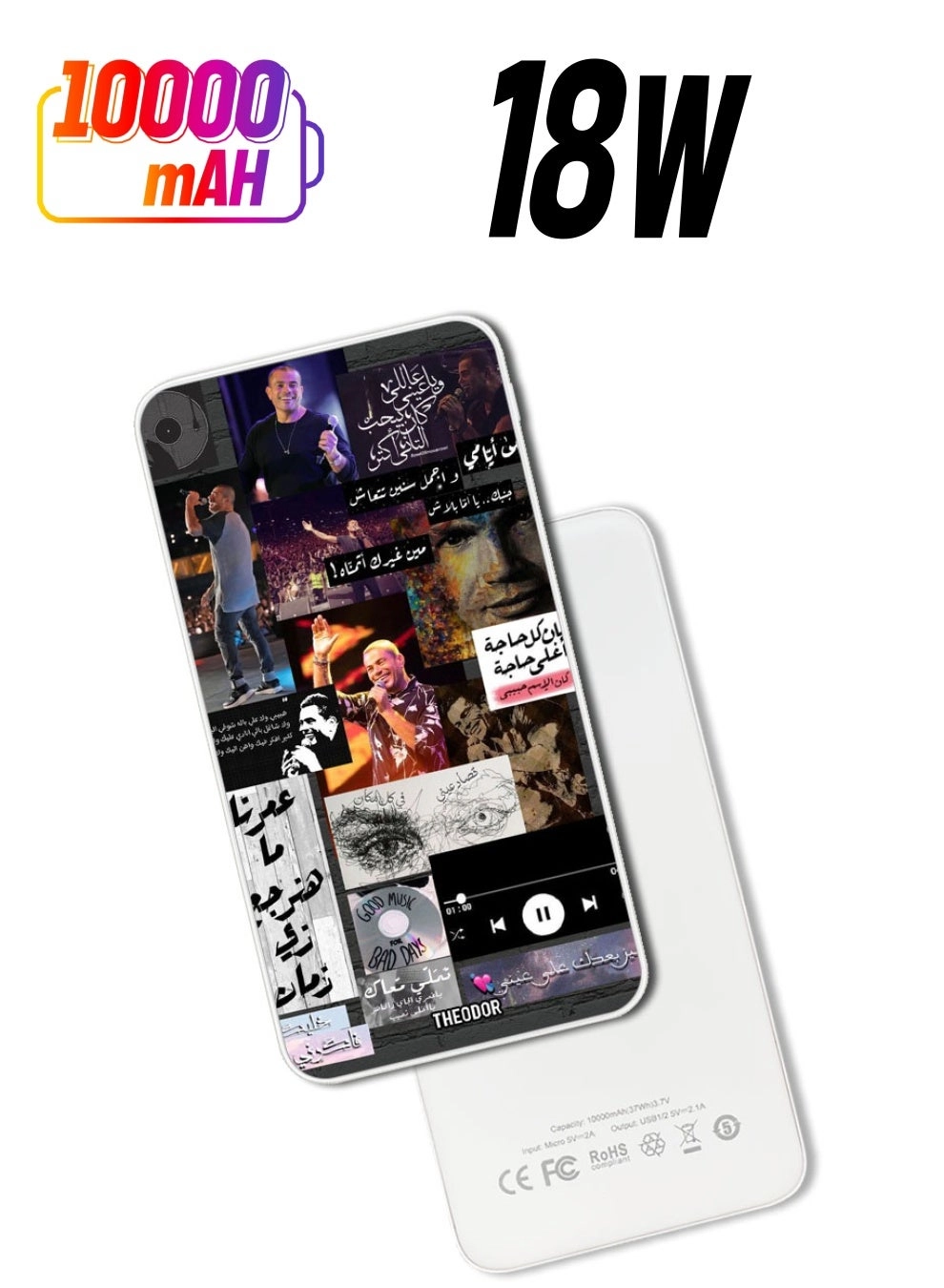 Theodor PPBA005 - 10000 mAh 18W Fast Charging