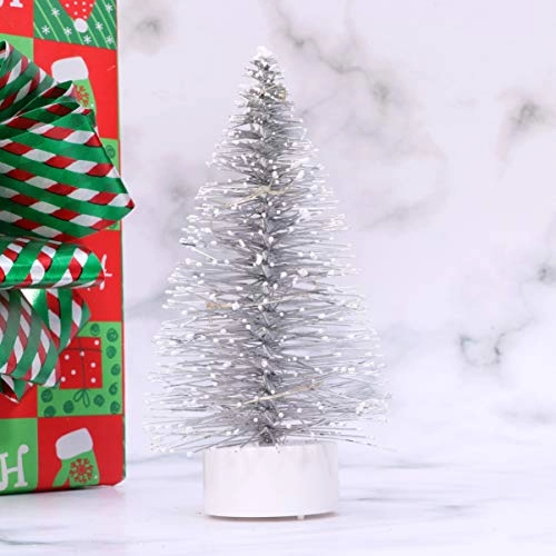 Christmas Tree Dollhouse Light - Silver 6.5 x 6.5 x 12.8 cm