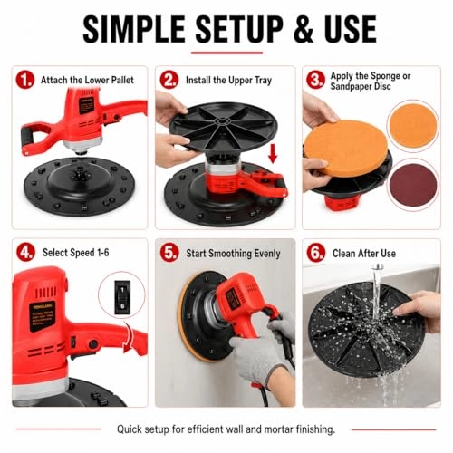 Electric Drywall Sander - 1180W