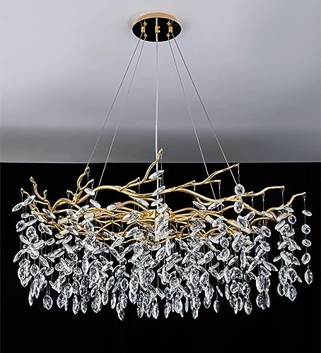 Tree Branch Crystal Chandelier - Gold 8 Lights