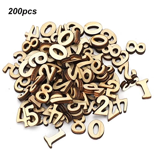 Mixed Numbers Wooden Chip - 0-9 200 pieces