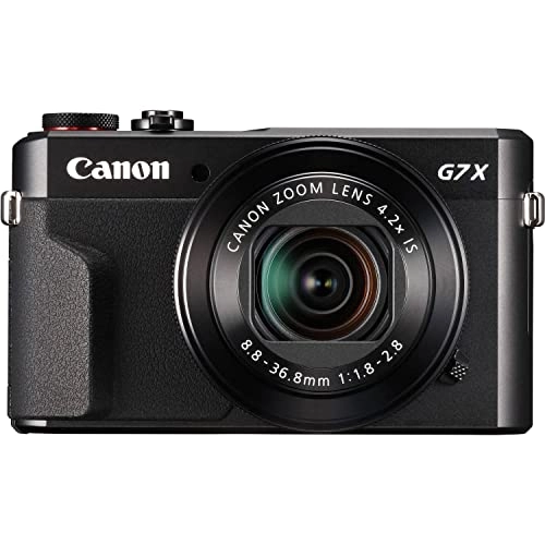 PowerShot G7 X Mark II + Battery and Charger + Wrist Strap + 64GB SDXC Memory Card + Full Size Tripod + Deluxe Camera Case + High Speed USB Card Reader + Memory Card Storage Case + Camera and Lens Cleaning Kit + LCD Screen Protectors
