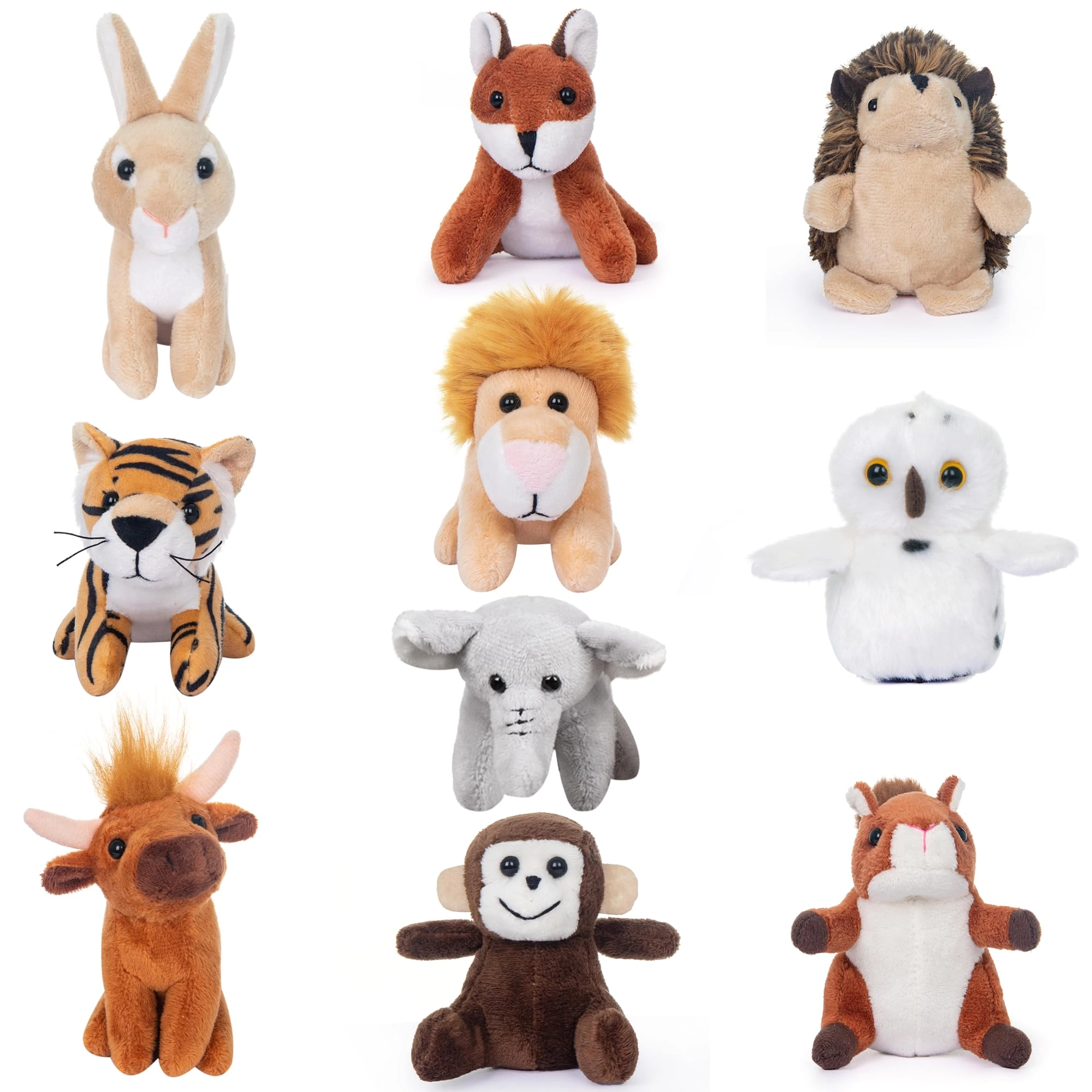 My OLi Plush Wild Animals - 10 Pack 3.5 inches