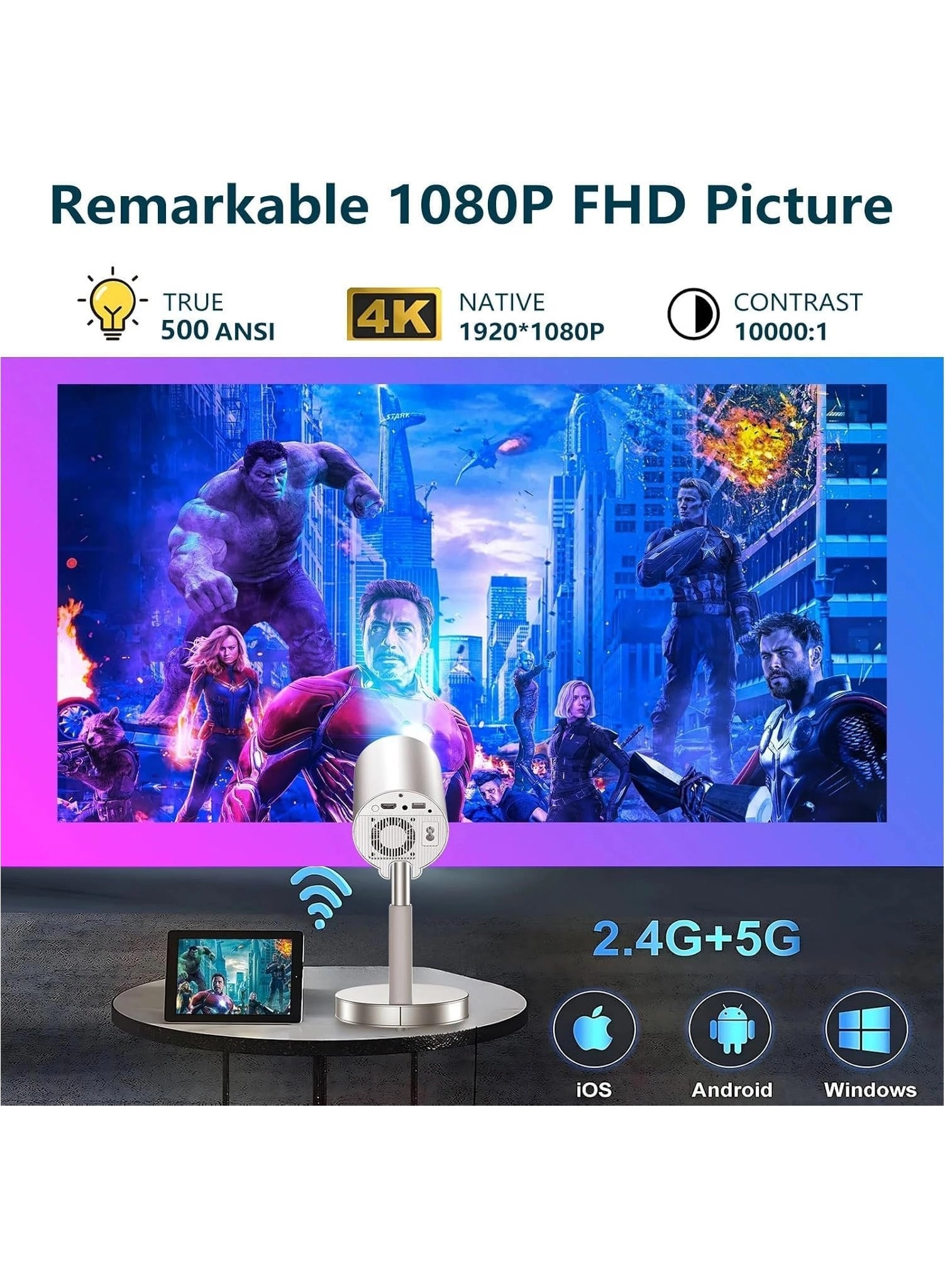 VISION+ 4K Pro 15910724 500 ANSI Lumens