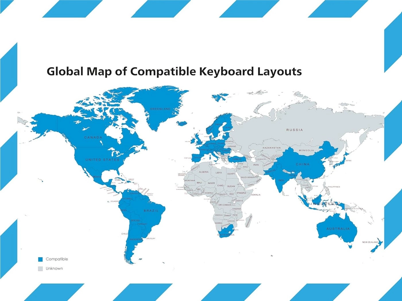 DyslexicFriendly Keyboard Stickers - ColorCoded 14 mm