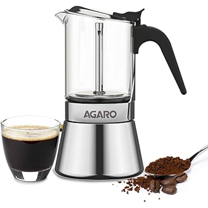 AGARO Imperial Moka Pot - Stovetop Induction