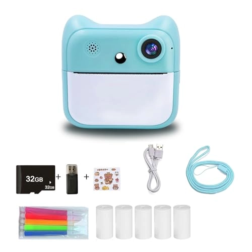Kids Instant Print Camera - 2400W 2.4-inch Dual Lens
