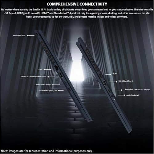 Stealth 16 AI Ultra Thin - 16'' Ultra 9-185H 64GB DDR5 4TB SSD