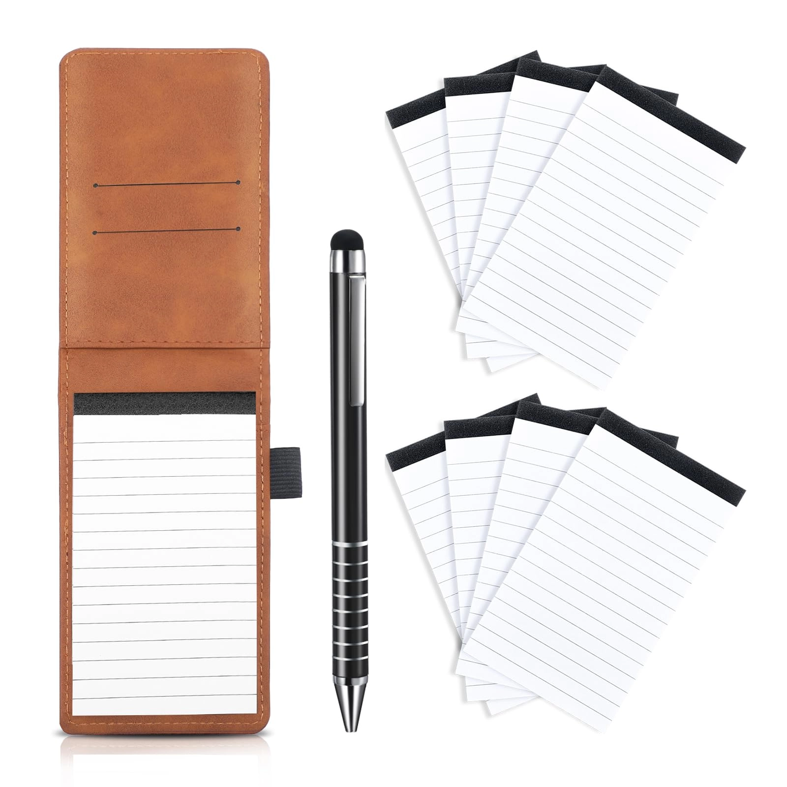 Mini Pocket Notepad Holder - 50 Lined Sheets 10 Pcs