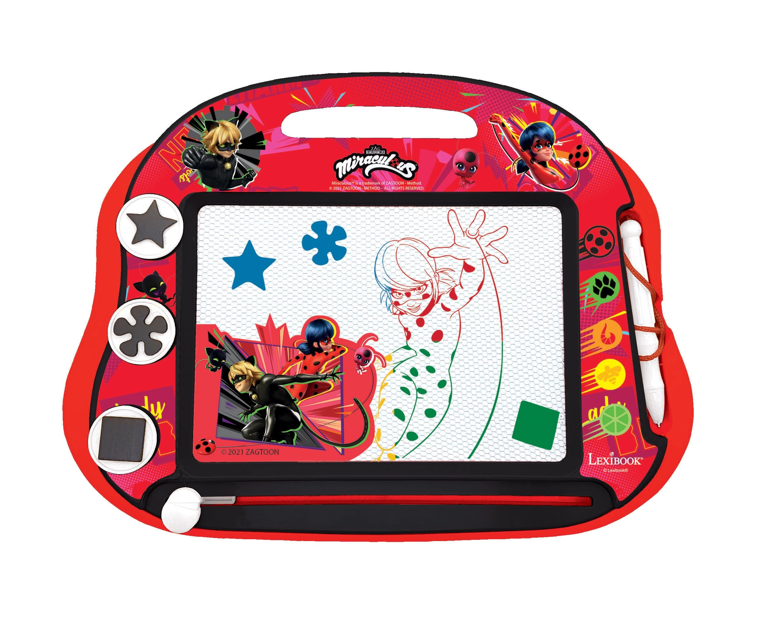 Lexibook Miraculous Ladybug Cat Noir Magic Magnetic Drawing Board - 3+ years