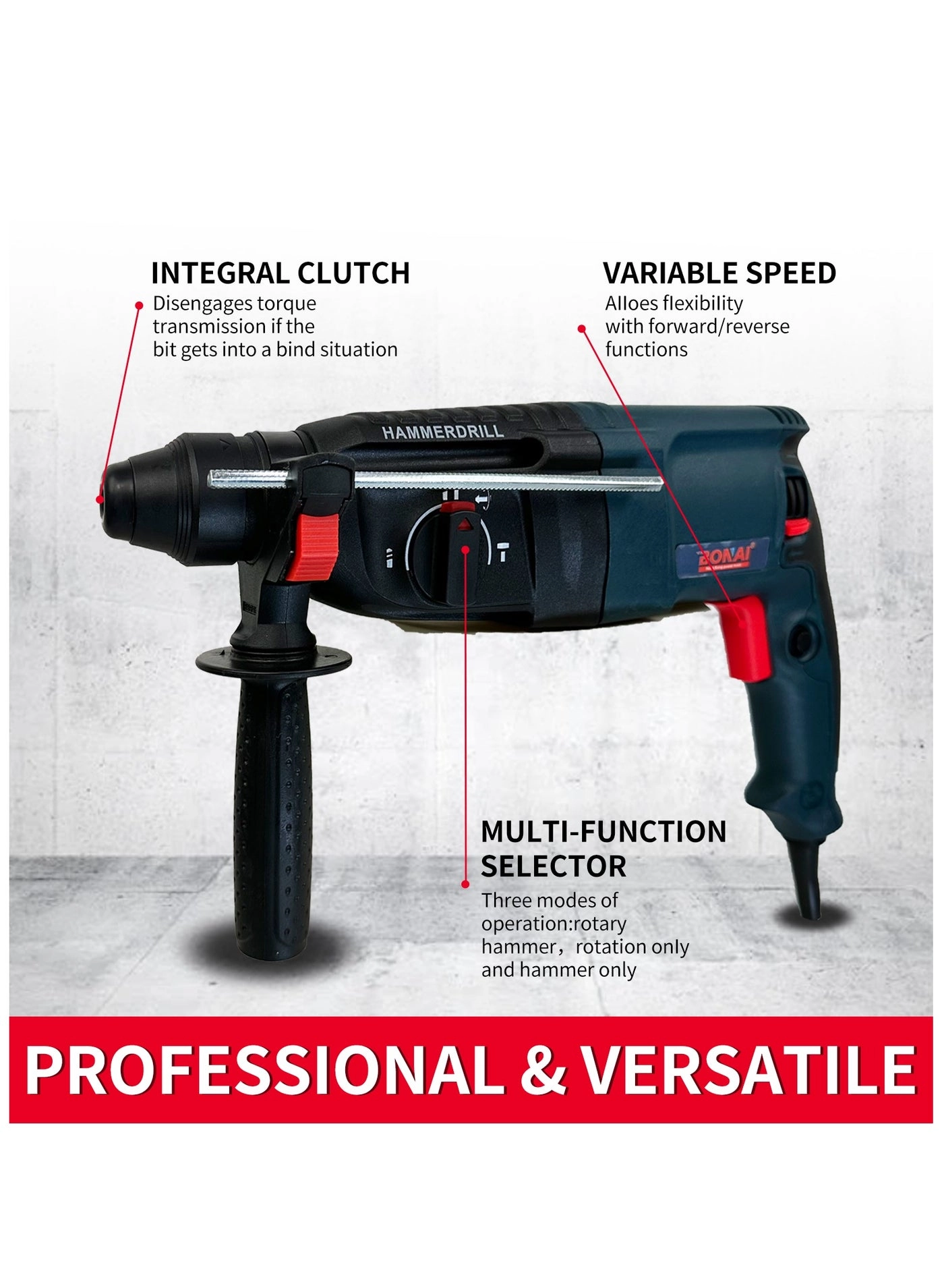 Rotary Hammer Drill - 980 Watt
