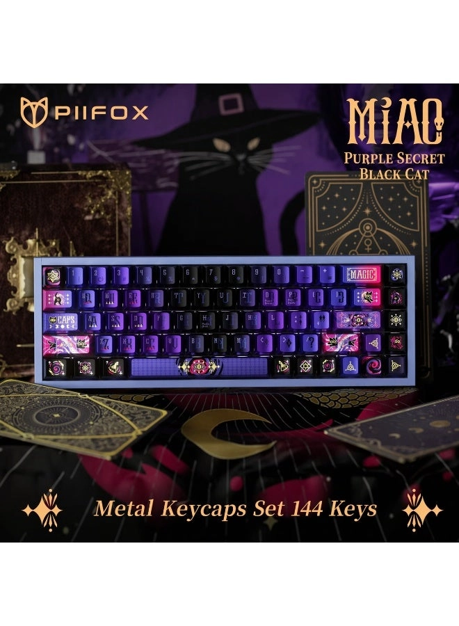 Piifox Keycaps Set - 144-Key PBT Dye-Sublimation