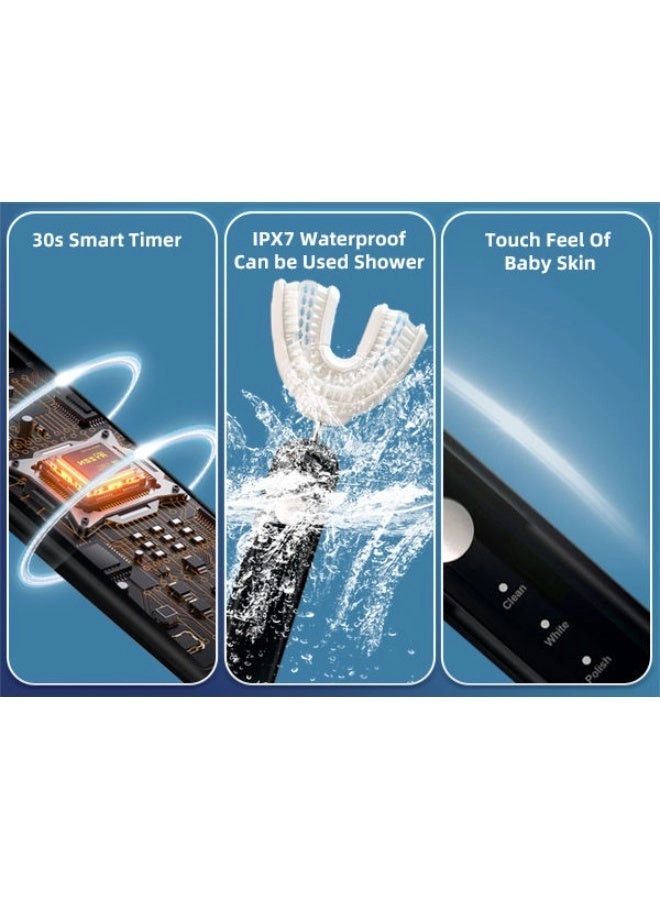 U Shaped Toothbrush - 360 Degree 23760 Nylon Bristles 3 Modes