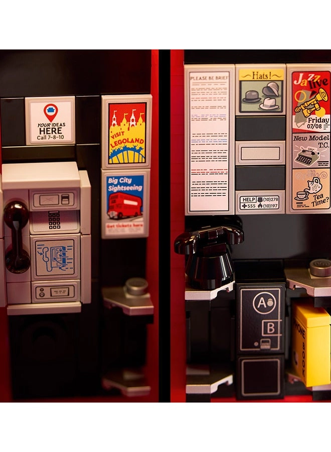 Red London Telephone Box (21347) - Model Kit Mobile Phone Stand