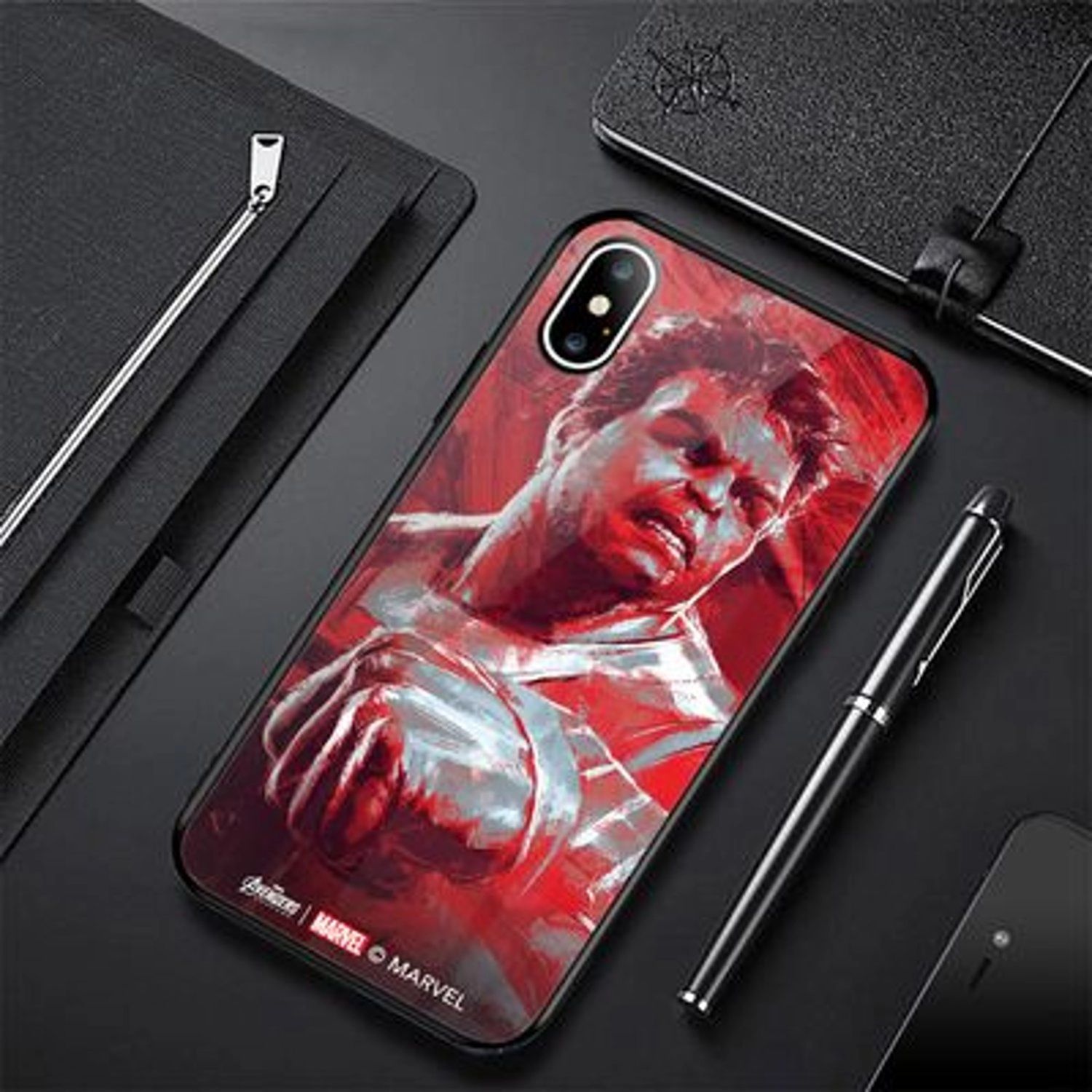 iPhone XS Cover - TPU Bumper Case + Tempered Glass Back Back Case