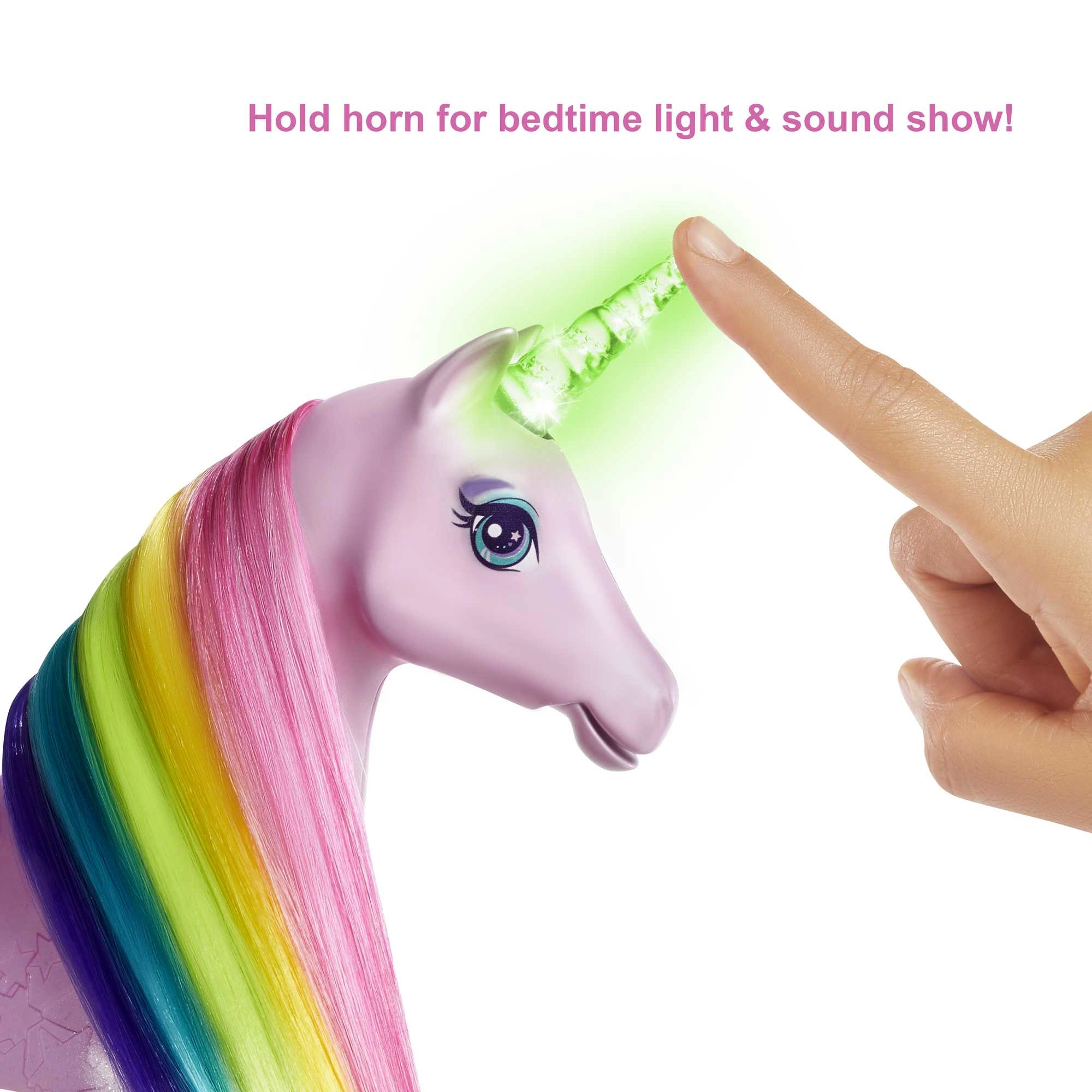 Barbie Dreamtopia Magical Lights Unicorn - Rainbow Mane Lights & Sounds Ages 3+