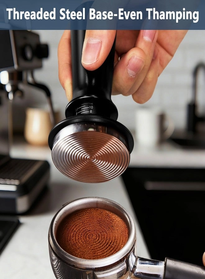 Espresso Accessories Kit + Espresso Tool Kit + Coffee Distributor Tamper + WDT Tool + Dosing Funnel + Expresso Puck Screen