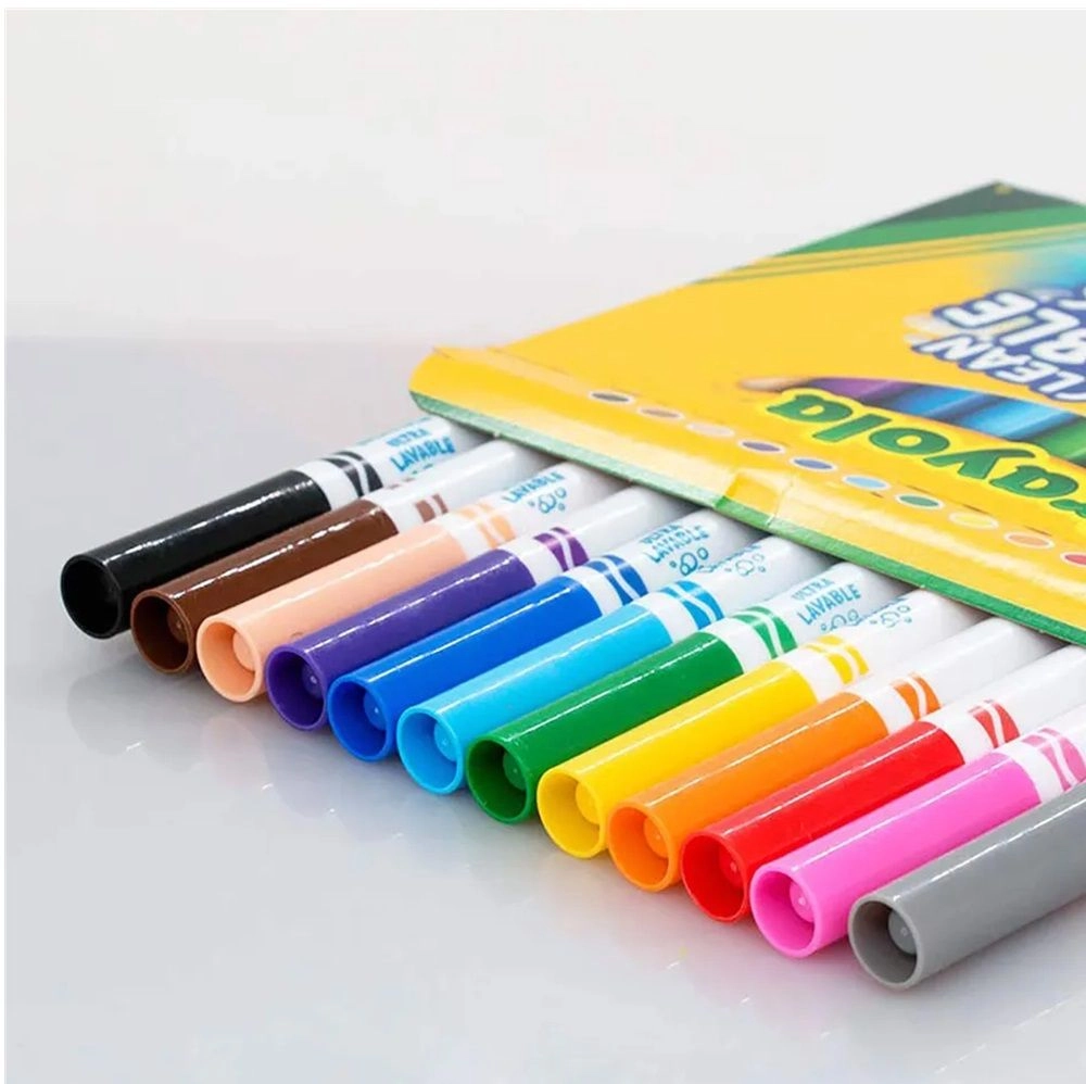 Broad Line Markers - 12 Multi Colour