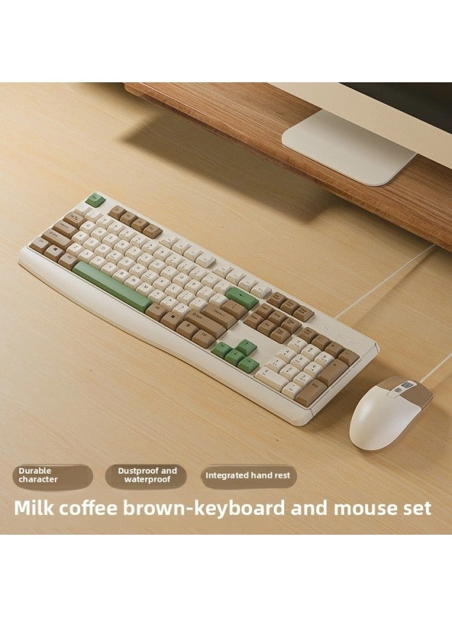 Mechanical Feel Keyboard And Mouse - Wired