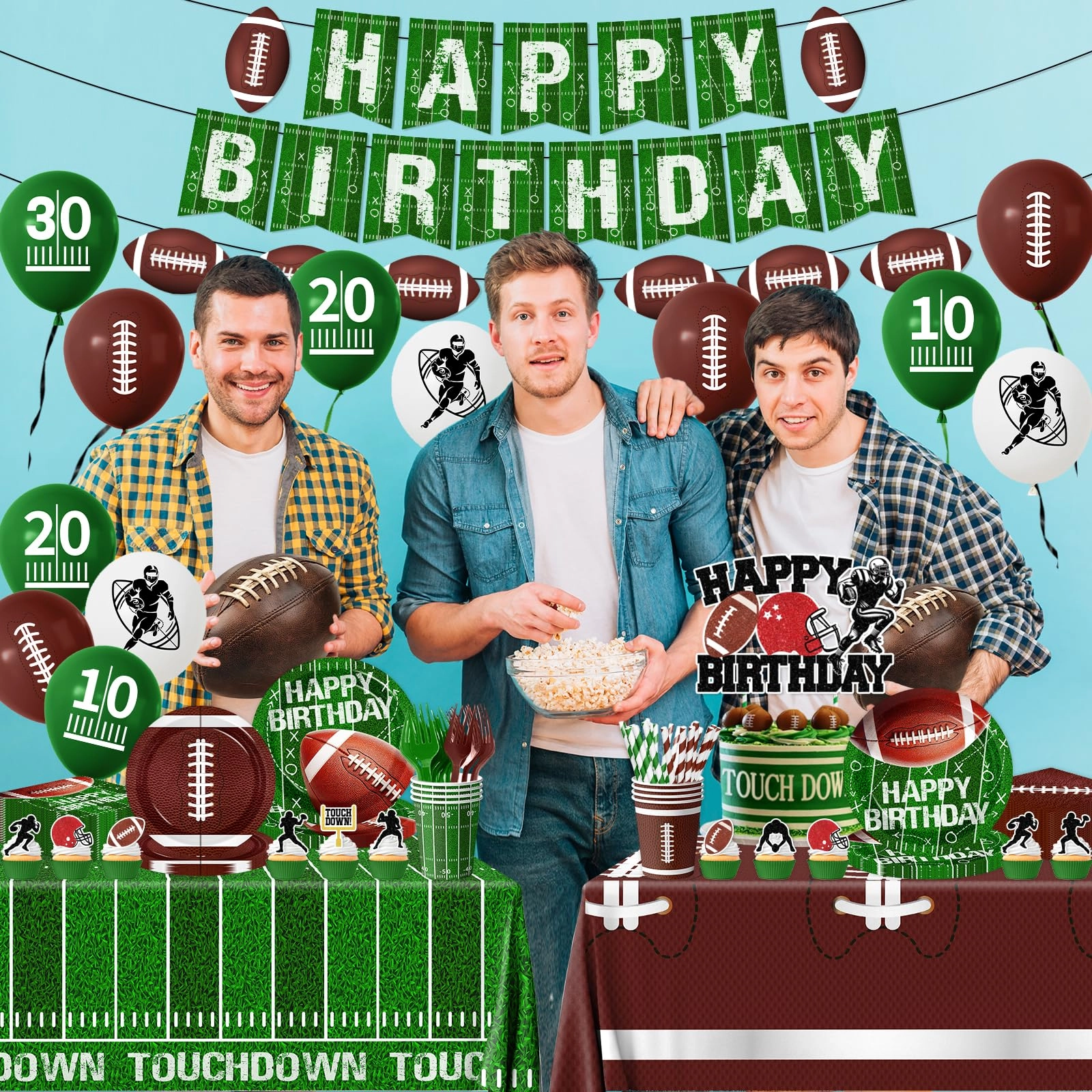 Football Party Tableware Set - 25 piece(s) Birthday