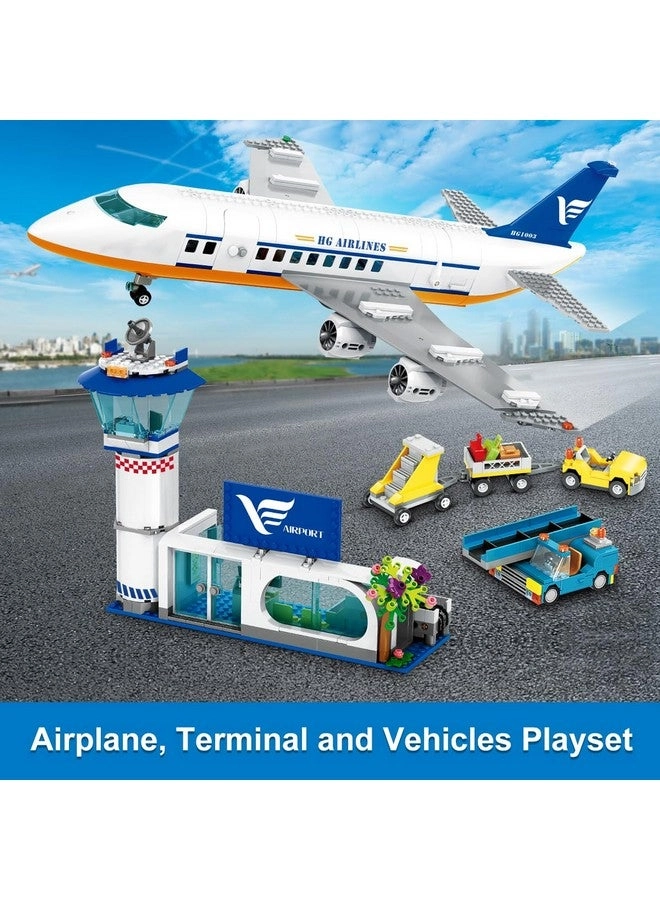 City Passenger Airplane Building Set - 901 pcs