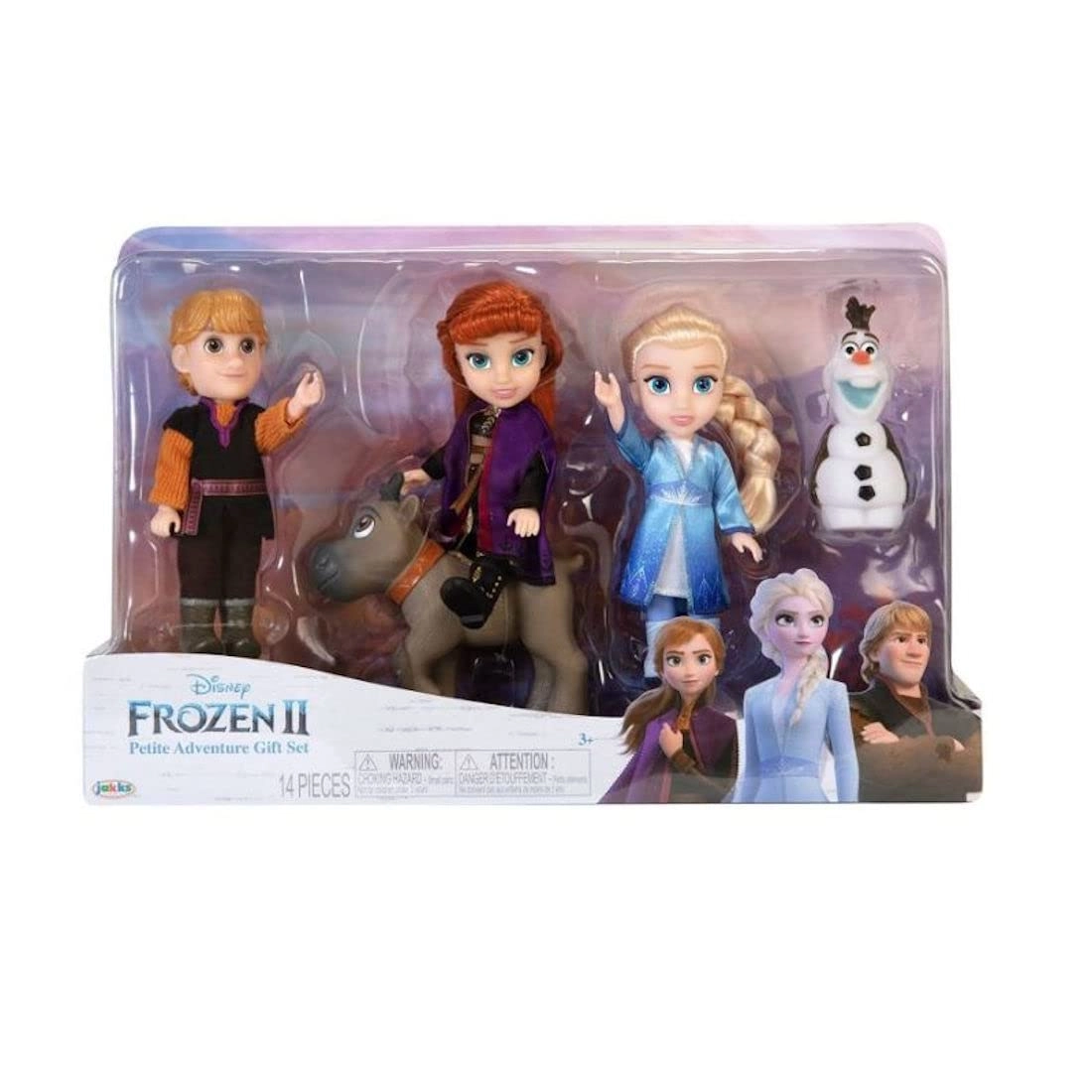 Elsa Doll - Petite 6 inches + Anna Doll + Kristoff Doll + Olaf Doll + Sven Doll Ages 3+