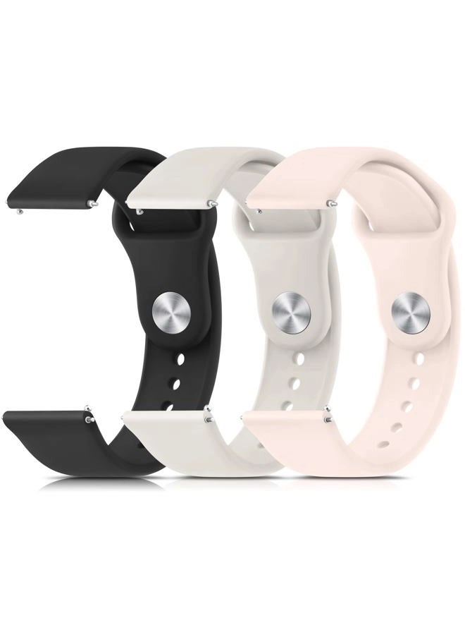 Meliya 3 Pack 20mm 22mm Soft Sport Watch Band for All Watches with 20mm or 22mm Wide Lug