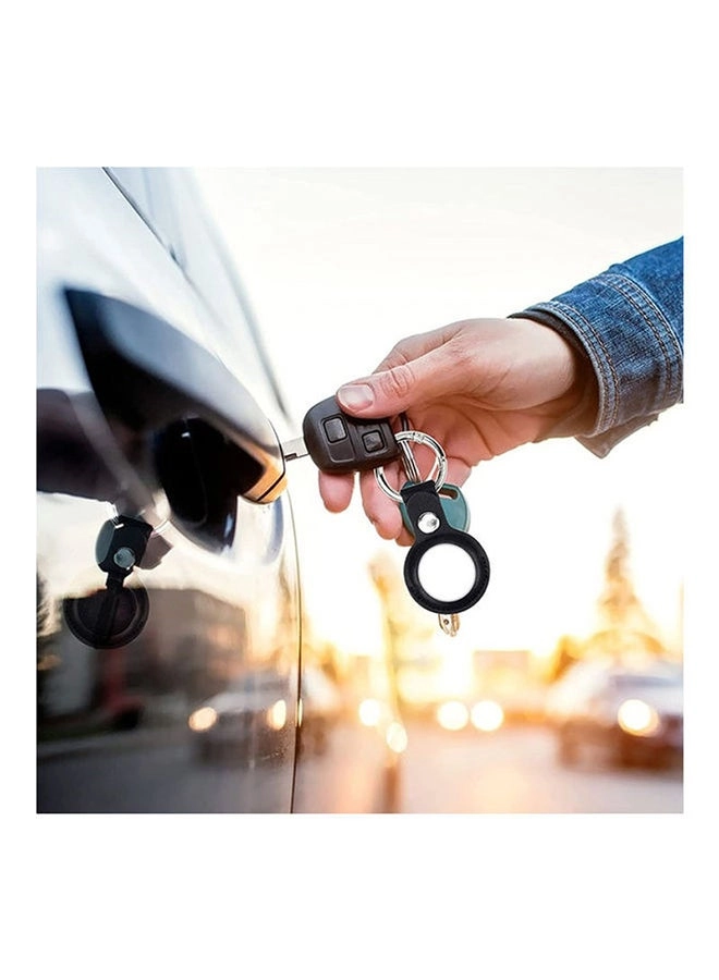 Keychain Holder For AirTag Leather Case Key Ring - Yellow Pack