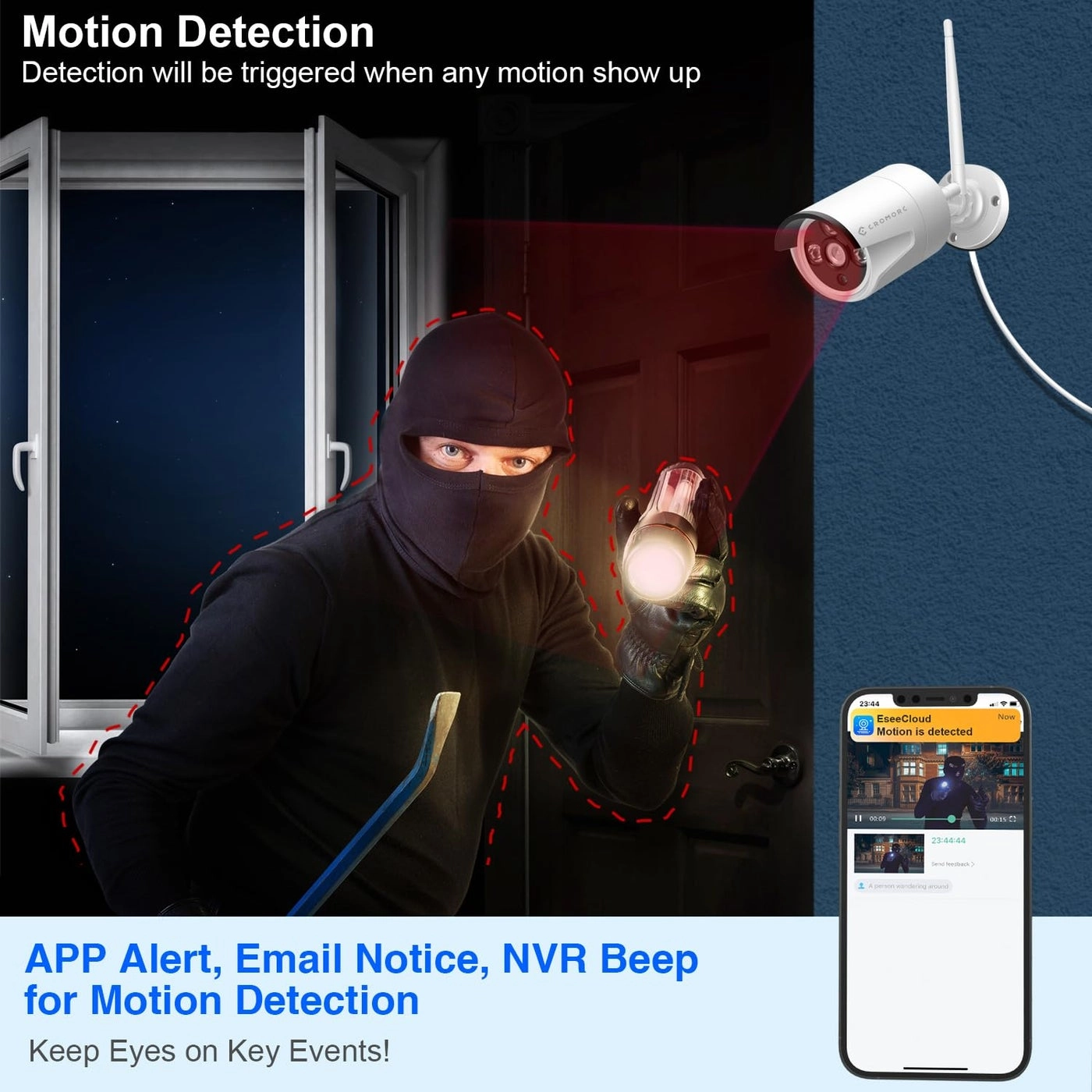 Expandable Wireless Security Camera System - 4pcs 10CH 5MP