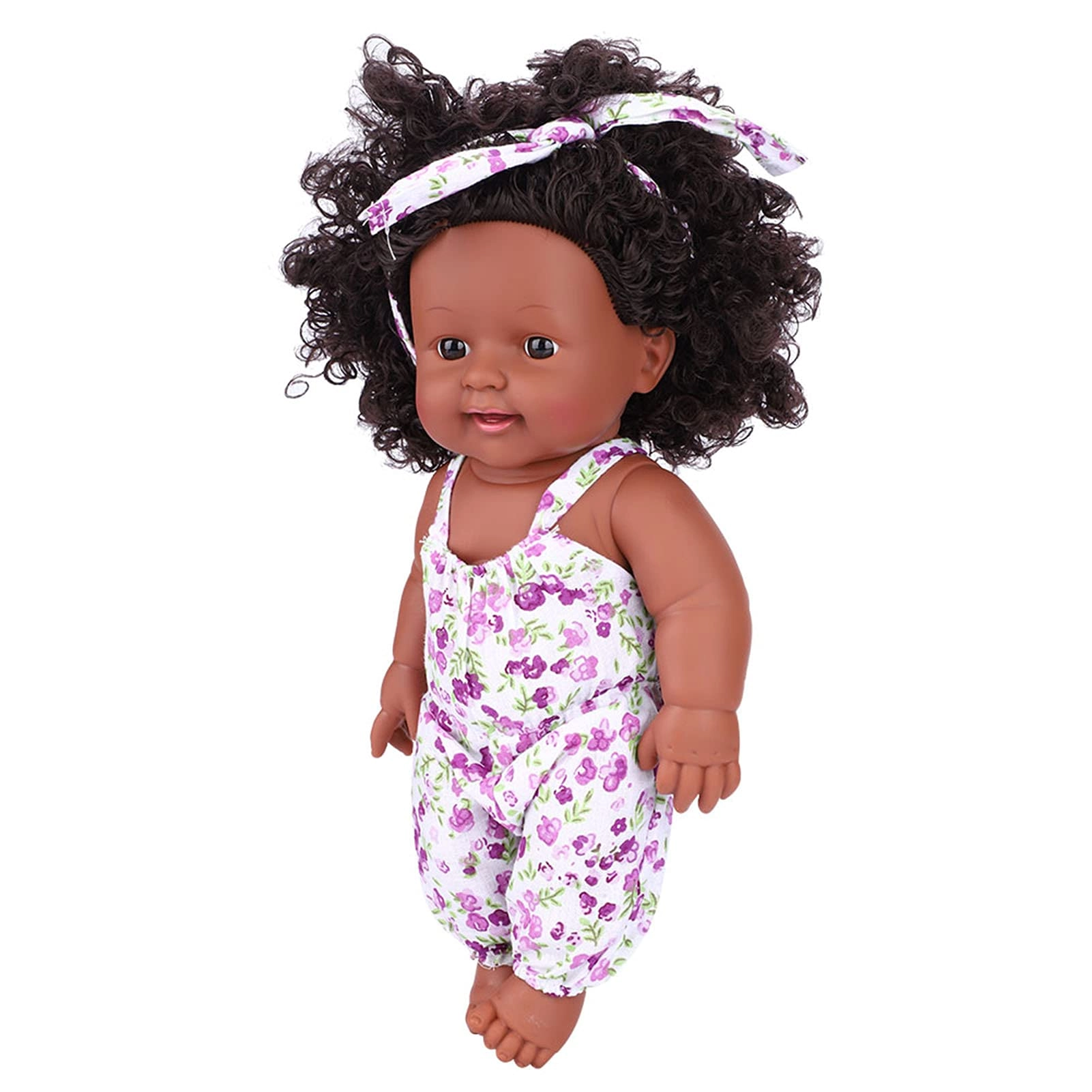 Omquot Baby Doll - 35 cm Vinyl ASA Purple Lavender Jumpsuit